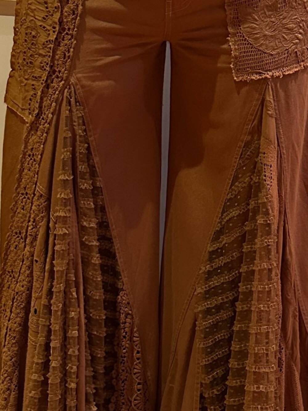 Free People We The Free Great Escape Wide-Leg Jeans, W 30, Warm Brown $228 NWOT